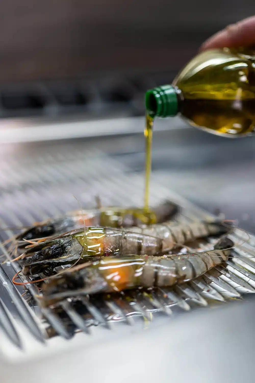 Gambas grillées à l'huile d'olive, spécialité méditerranéenne de Casa Caliente